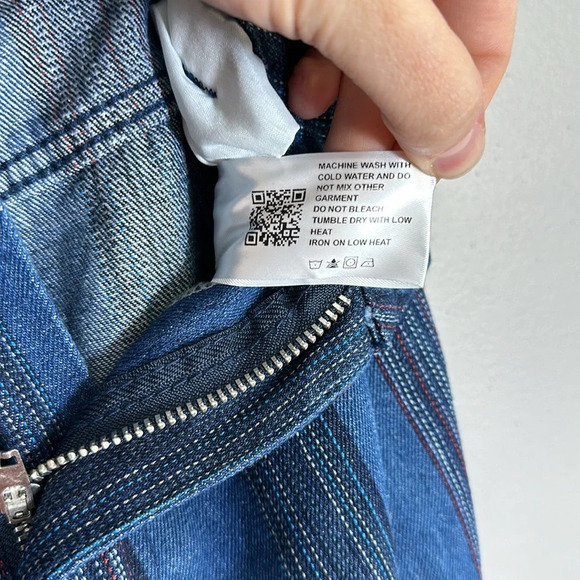 Cider High Waisted Retro Striped Flare Jeans Women’s Size Small - Picture 11 of 11